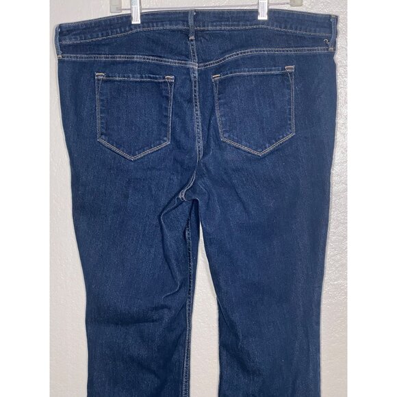 Old Navy Women's Mid-Rise Wow Boot-Cut Jeans Plus Size 20 Dark Rinse Denim - Picture 8 of 14